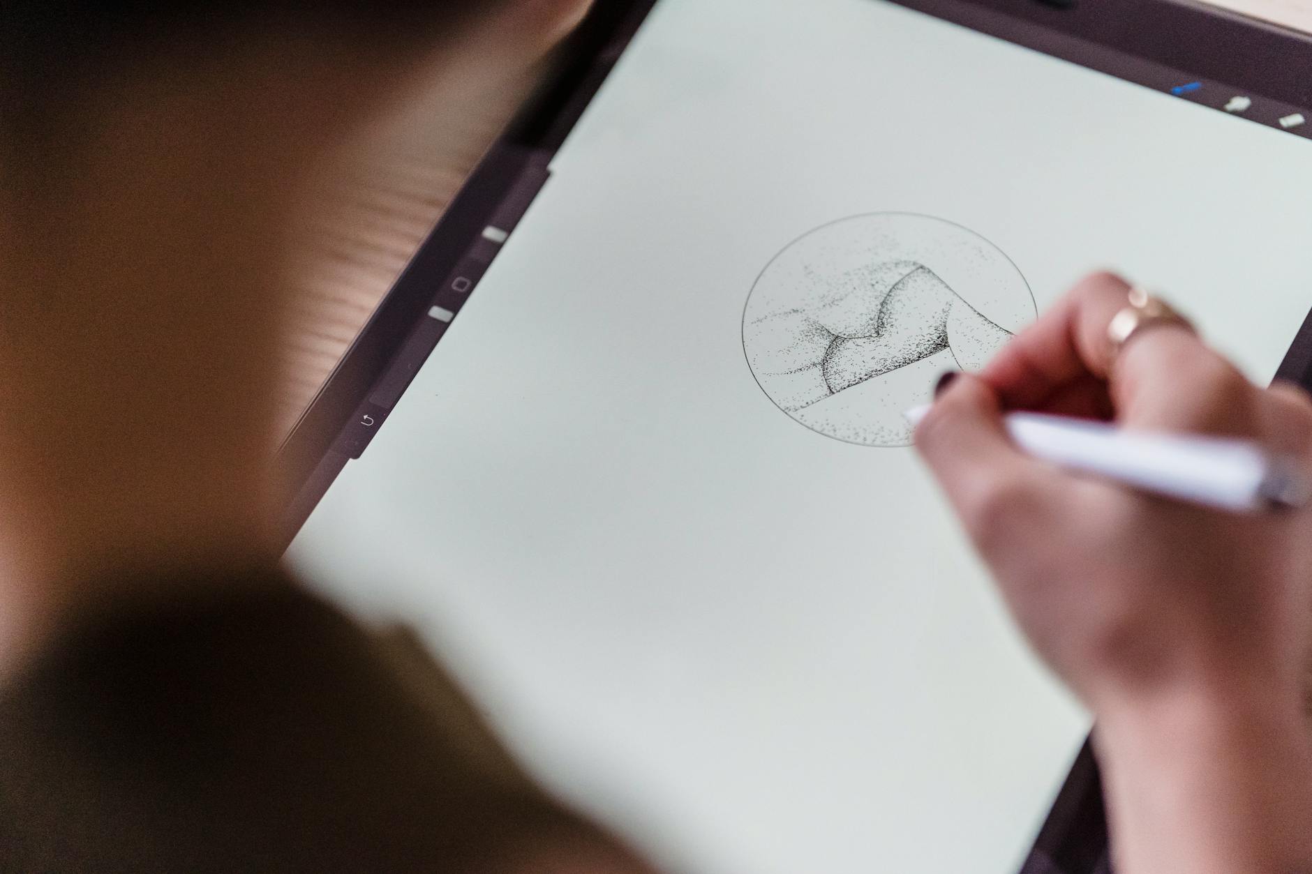 Computer screen displaying colorful digital artwork and NFT marketplace interface