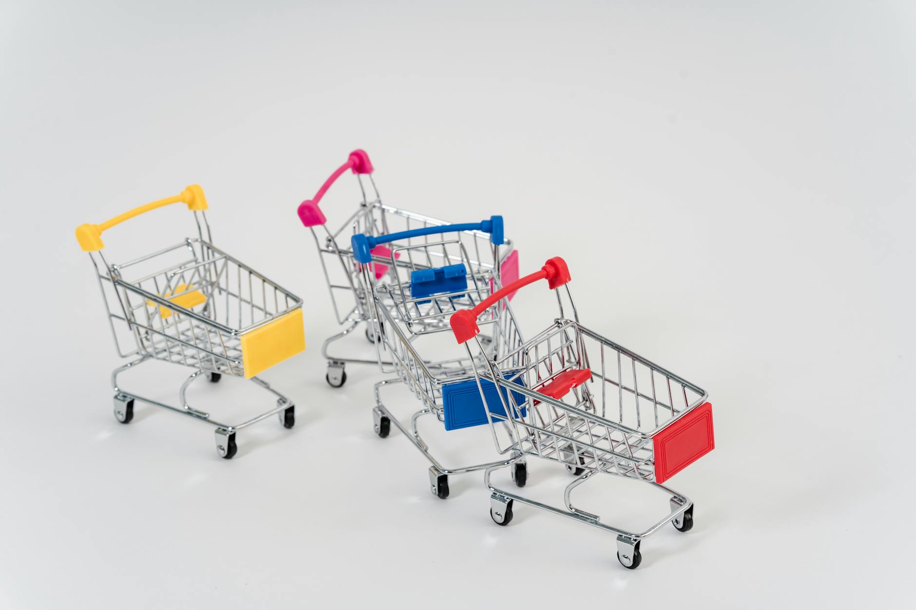 Colorful shopping cart representing retail collaboration concept