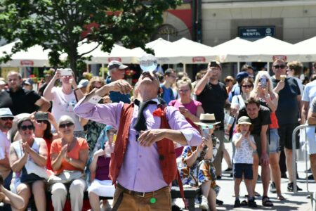 Professional film production set with cameras and lighting equipment