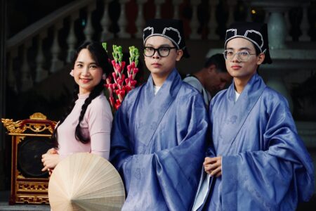 How Japanese Forest Bathing Became America’s Latest Wellness Obsession Tall trees in a lush forest with dappled sunlight filtering through the canopy