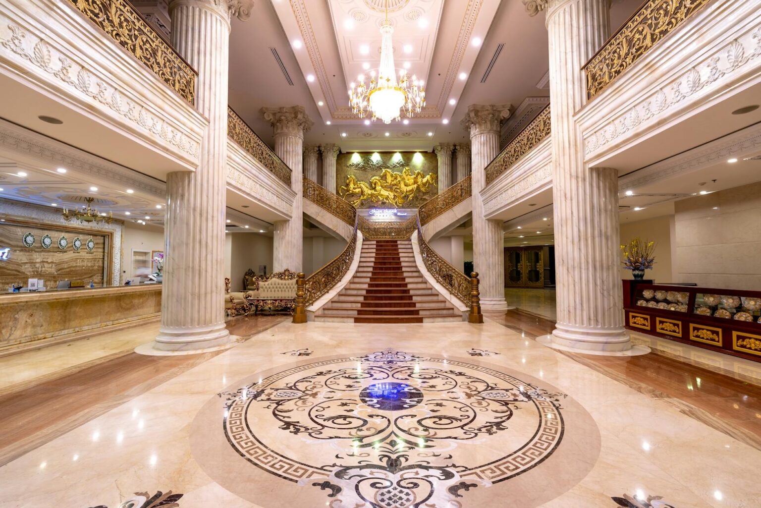 Why Luxury Hotels Are Hiring Professional Loneliness Butlers for Solo Travelers Elegant luxury hotel lobby with marble floors and modern furnishings