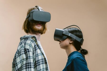 The Rise of Virtual Reality Concerts Among Indie Artists Person wearing VR headset experiencing immersive virtual reality content