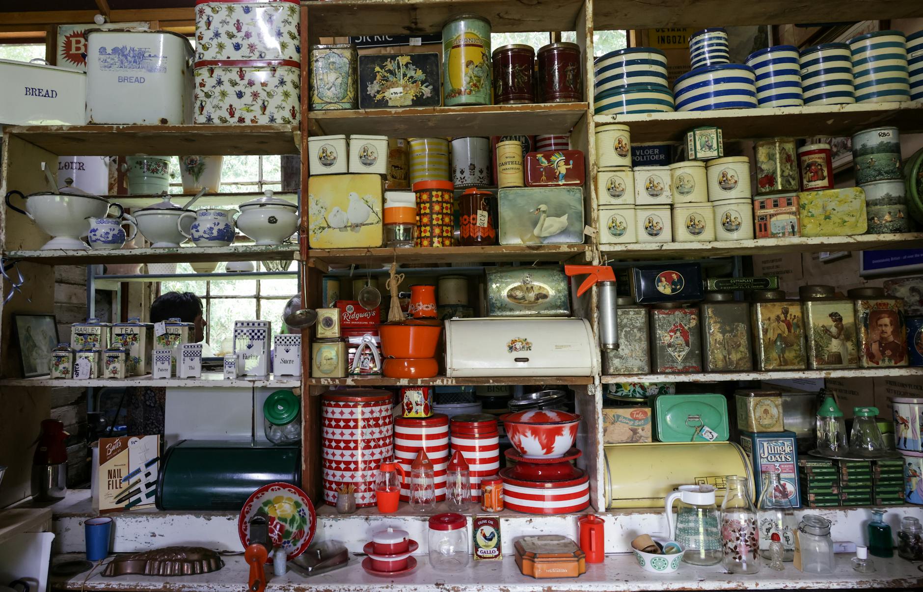 Display of collectible items representing transformation into art collecting