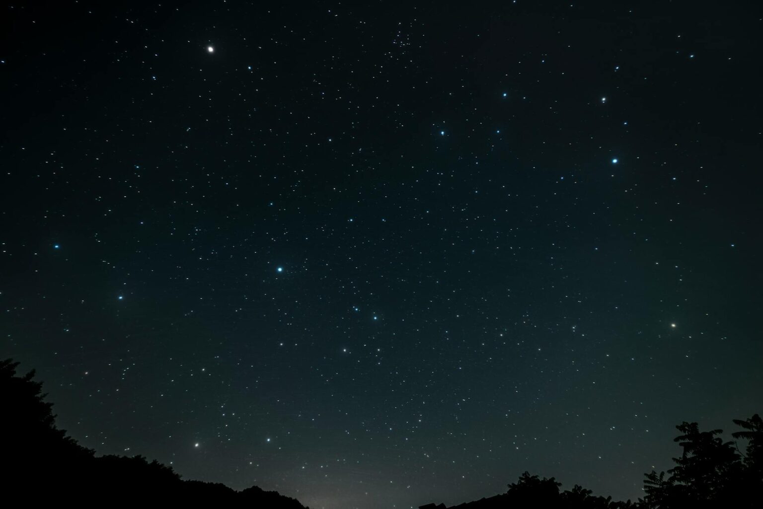 Night sky filled with stars and constellation patterns