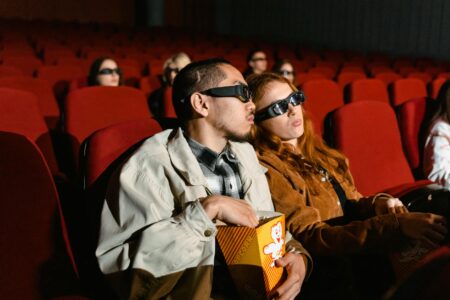 Jackson Biopic Dodges Scandal Years Entirely Empty movie theater seats with screen in background