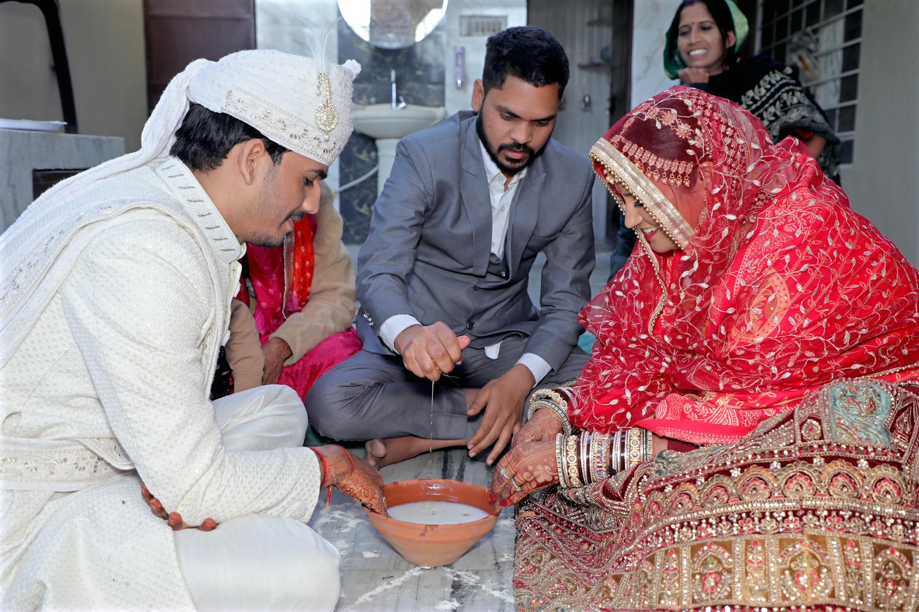 Elegant wedding ceremony with guests seated in rows