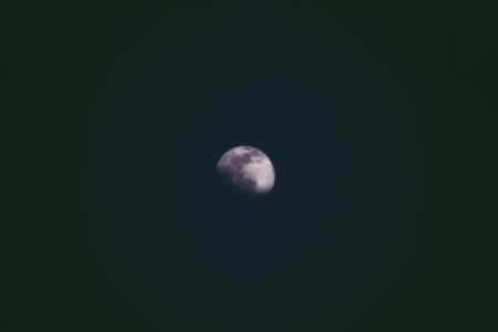 Multiple moon phases arranged in sequence showing lunar cycle progression