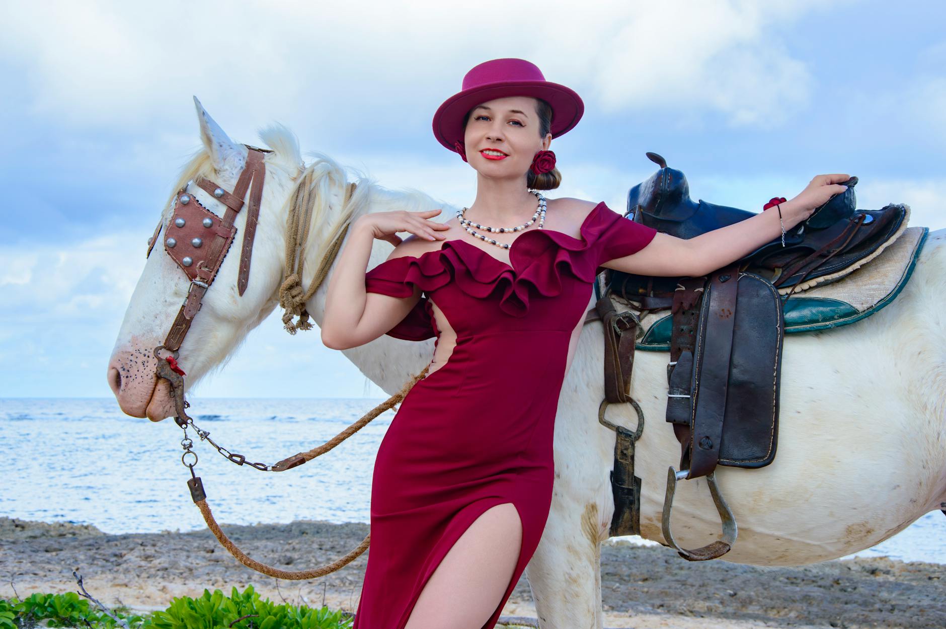 Retro-style beach scene evoking mid-century leisure culture