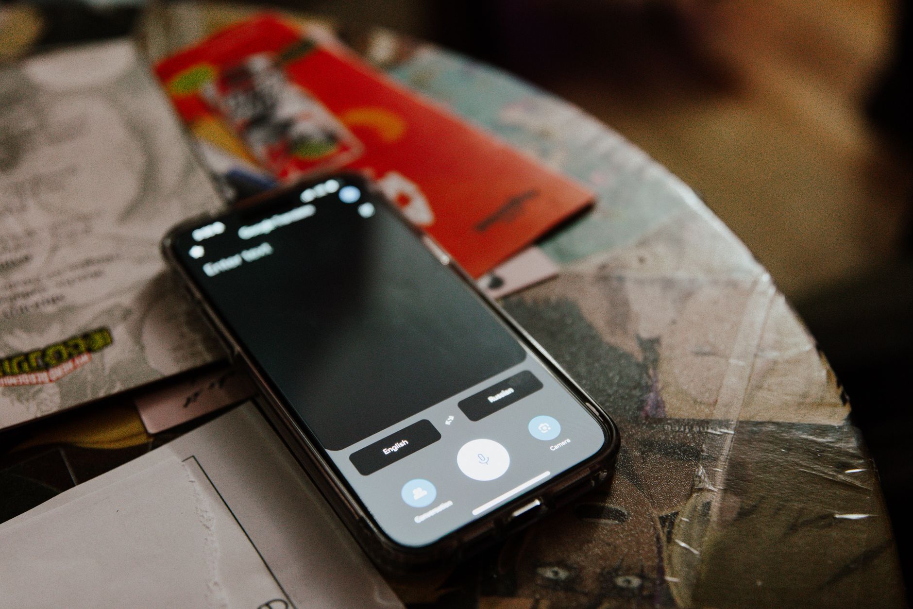 Close-up of a smartphone screen showing a voicemail notification