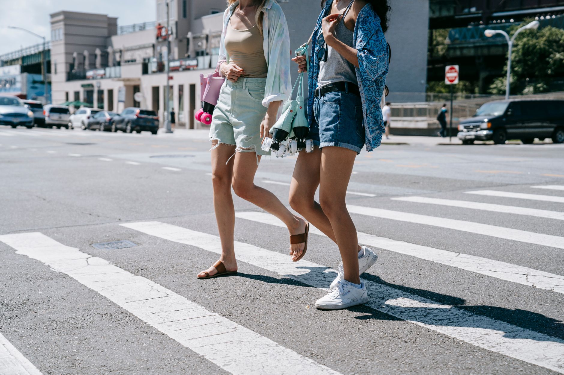 Stylish summer outfit featuring wrapped fabric top and flowing silhouette