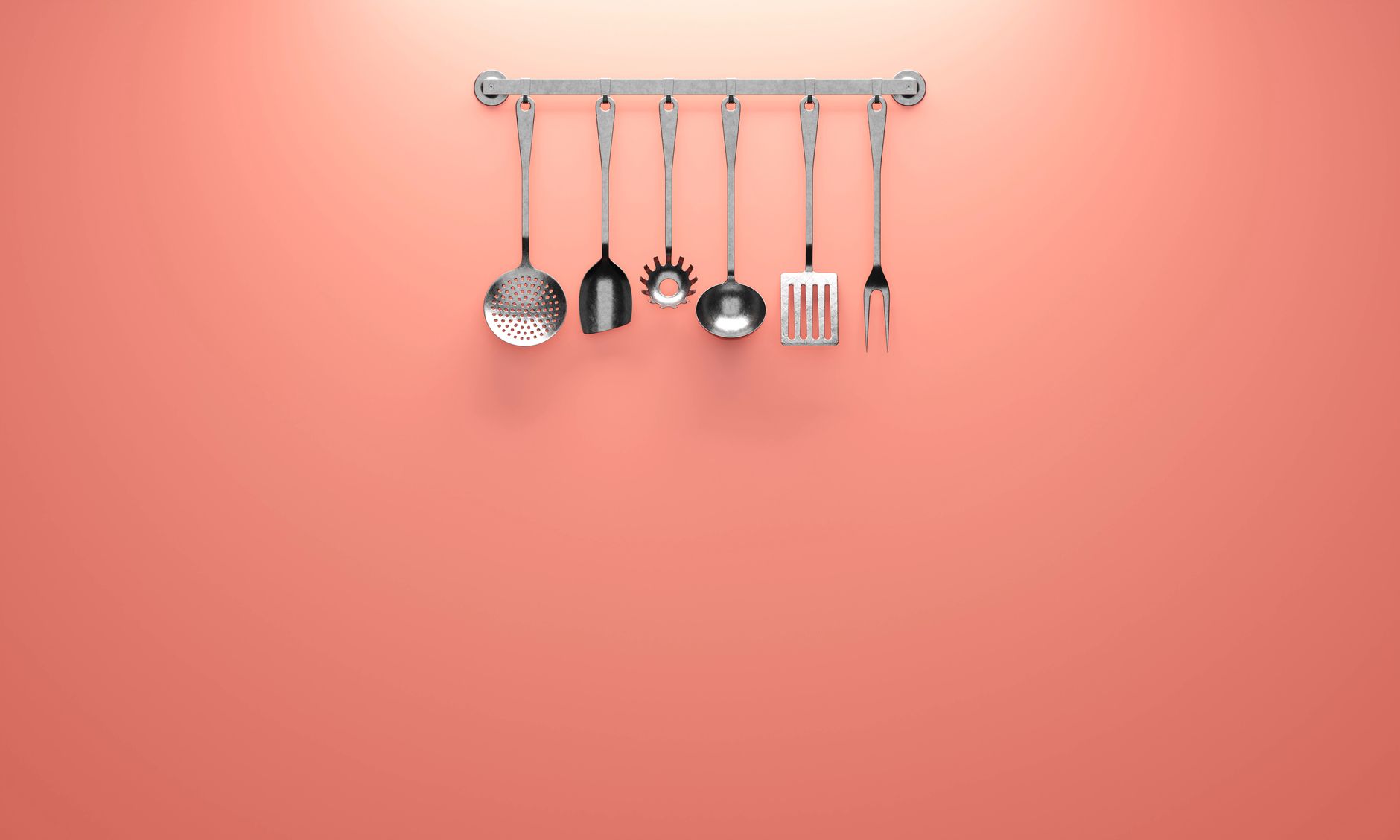 Clean kitchen counter with everyday household essentials organized neatly