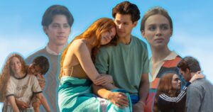 Matt Cornett & Sadie Soverall On The Art Of Longing In Every Year After Two young people sitting together with a wistful, distant expression suggesting unspoken emotion