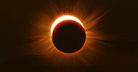 The August 12 Solar Eclipse in Leo Has a Ruthless Agenda Total solar eclipse with corona visible against a dark sky