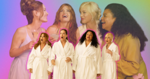 Anna Faris, Leslie Mann, and the Comedy That Dissects Female Friendship A serene luxury spa reception area with warm lighting and white towels