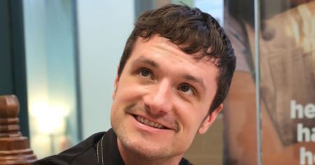Josh Hutcherson Is Rescuing Shelter Dogs and Reconsidering Hunger Games A dog waiting in a shelter kennel, looking toward the camera