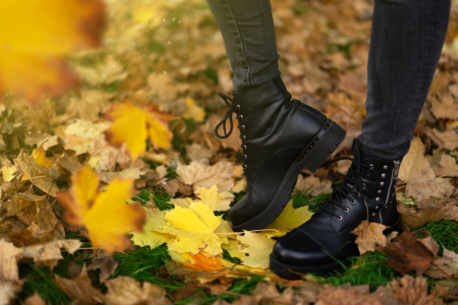 Autumn fashion look featuring minimal sneakers styled with a dress and knee-high socks