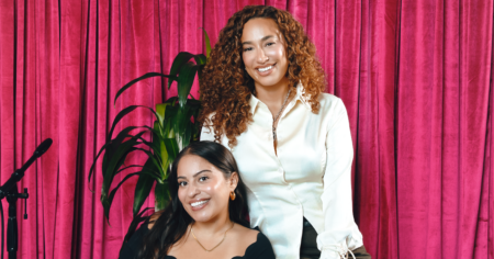 How Rizos Curls Founder Julissa Prado Built Her Beauty Empire A confident Latina woman standing with a direct expression, representing reclaimed ambition