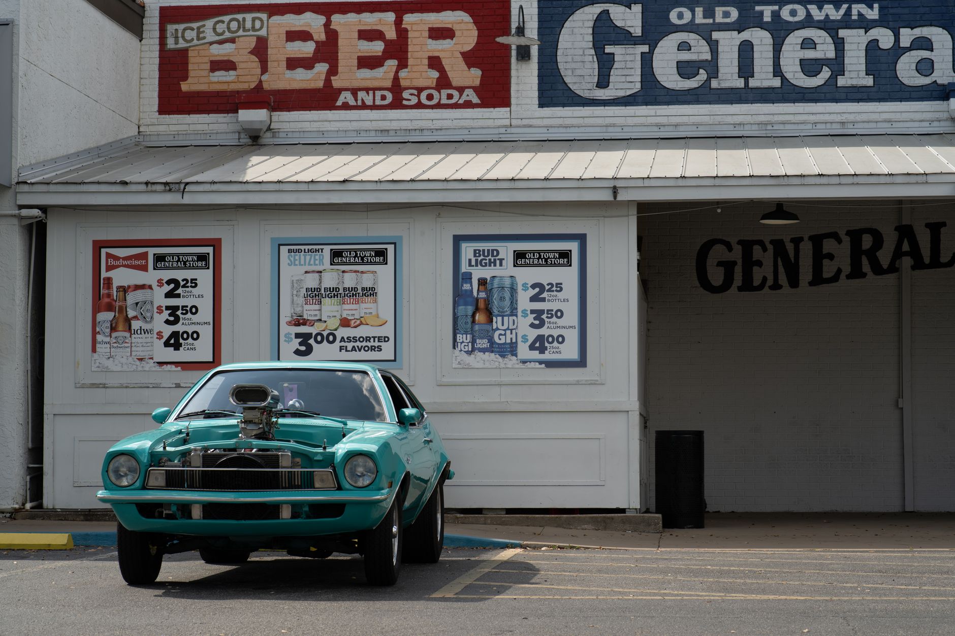 Vintage storefronts and quiet sidewalks in a small American town